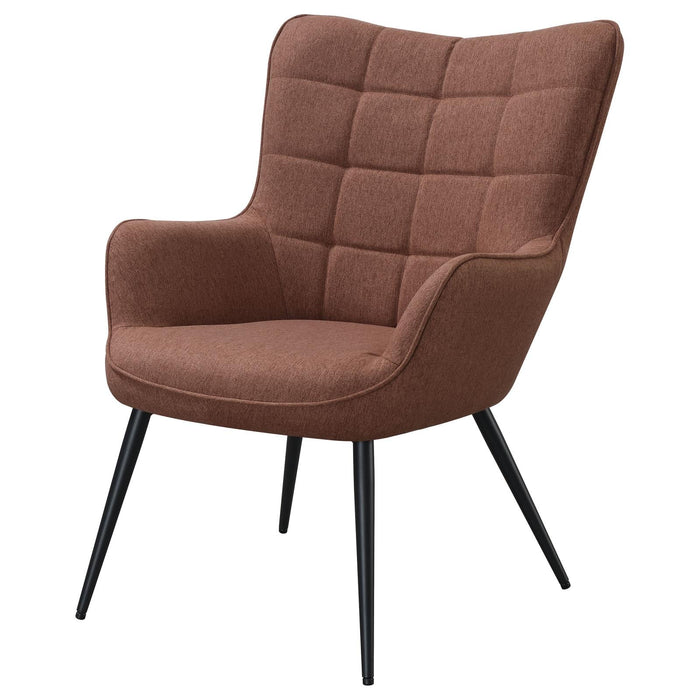 Isla Upholstered Flared Arms Accent Chair with Grid Tufted - 909468 - Vega Furniture