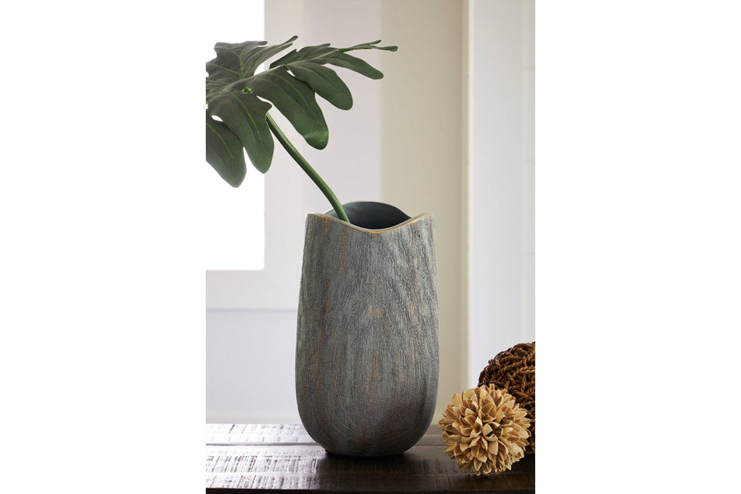 Iverly Antique Gray Vase - A2000548 - Vega Furniture