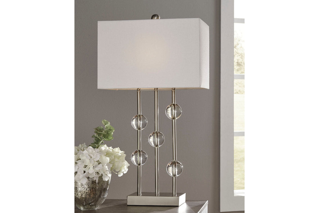 Jaala Clear/Silver Finish Table Lamp - L428064 - Vega Furniture