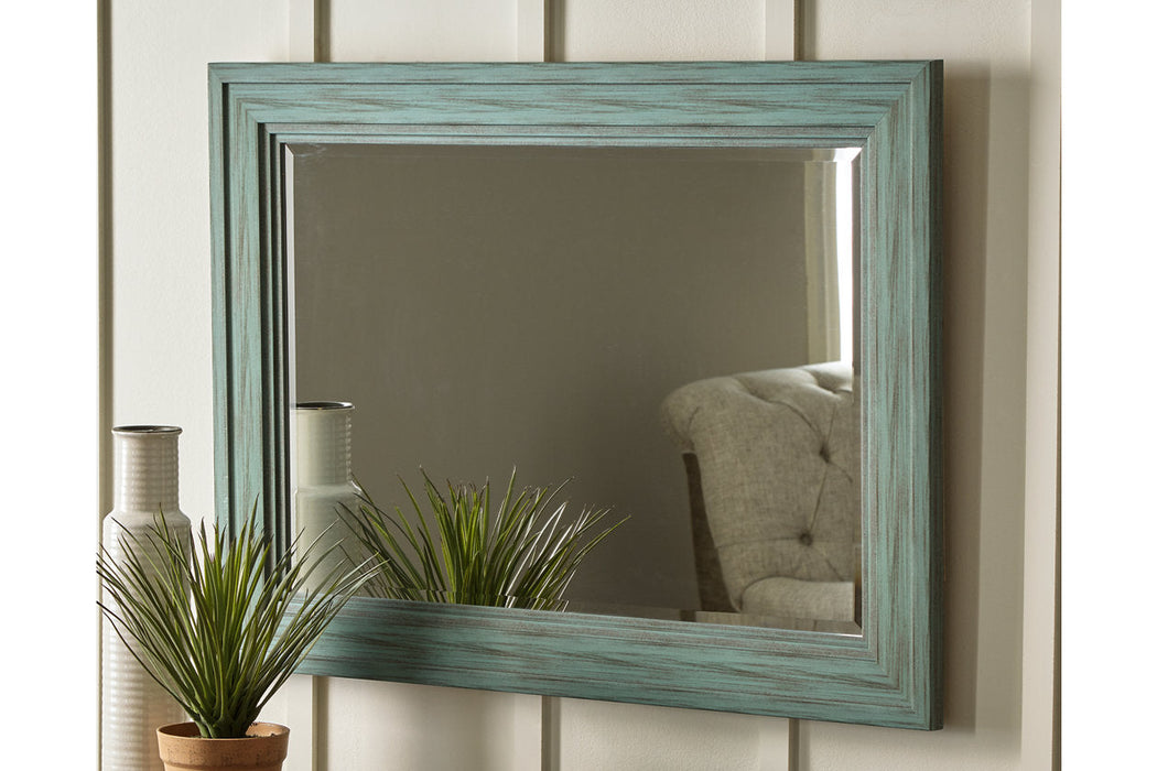 Jacee Antique Teal Accent Mirror - A8010220 - Vega Furniture