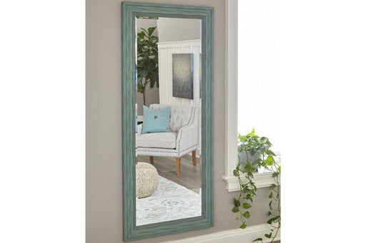Jacee Antique Teal Floor Mirror - A8010221 - Vega Furniture