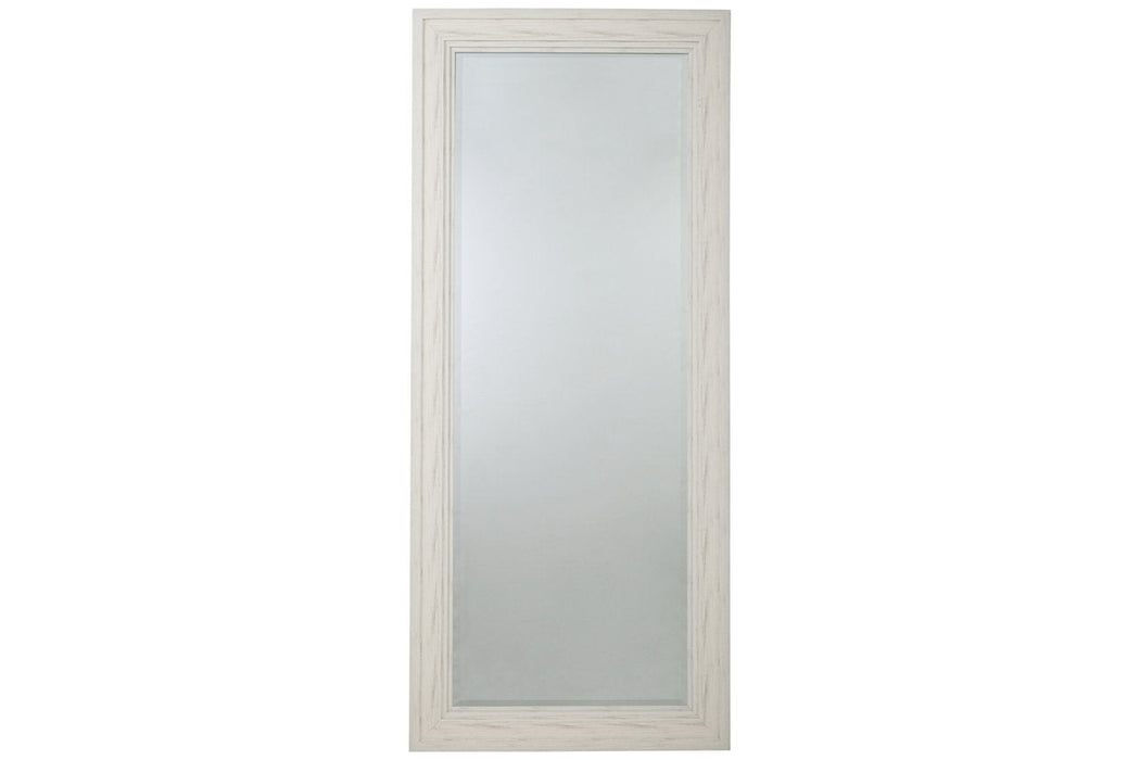 Jacee Antique White Floor Mirror - A8010217 - Vega Furniture