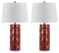 Jacemour Burnt Umber Table Lamp (Set of 2) - L178014 - Vega Furniture