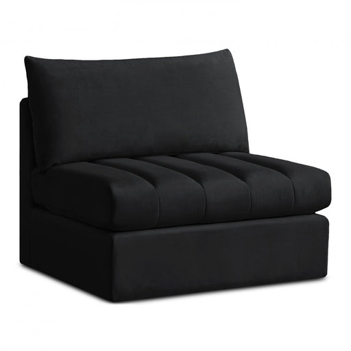 Jacob Black Velvet Modular Armless Chair - 649Black-Armless - Vega Furniture