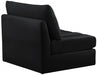 Jacob Black Velvet Modular Armless Chair - 649Black-Armless - Vega Furniture