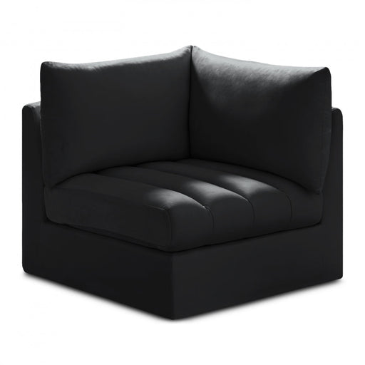 Jacob Black Velvet Modular Corner Chair - 649Black-Corner - Vega Furniture