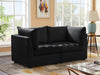 Jacob Black Velvet Modular Loveseat - 649Black-S66 - Vega Furniture