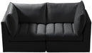 Jacob Black Velvet Modular Loveseat - 649Black-S66 - Vega Furniture