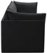 Jacob Black Velvet Modular Loveseat - 649Black-S66 - Vega Furniture