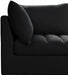 Jacob Black Velvet Modular Loveseat - 649Black-S66 - Vega Furniture