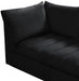 Jacob Black Velvet Modular Loveseat - 649Black-S66 - Vega Furniture