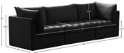 Jacob Black Velvet Modular Sofa - 649Black-S103 - Vega Furniture