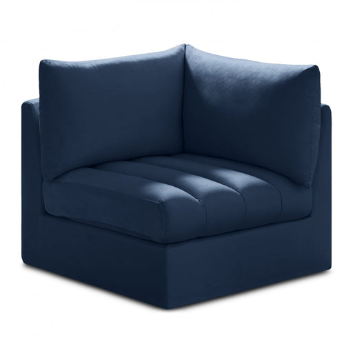 Jacob Blue Velvet Modular Corner Chair - 649Navy-Corner - Vega Furniture