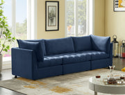 Jacob Blue Velvet Modular Sofa - 649Navy-S103 - Vega Furniture