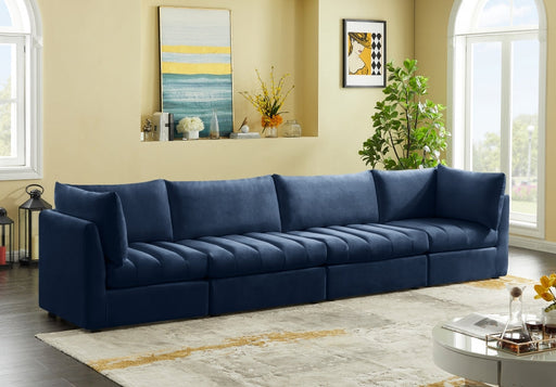 Jacob Blue Velvet Modular Sofa - 649Navy-S140 - Vega Furniture