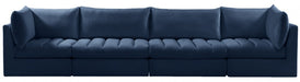 Jacob Blue Velvet Modular Sofa - 649Navy-S140 - Vega Furniture