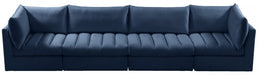 Jacob Blue Velvet Modular Sofa - 649Navy-S140 - Vega Furniture