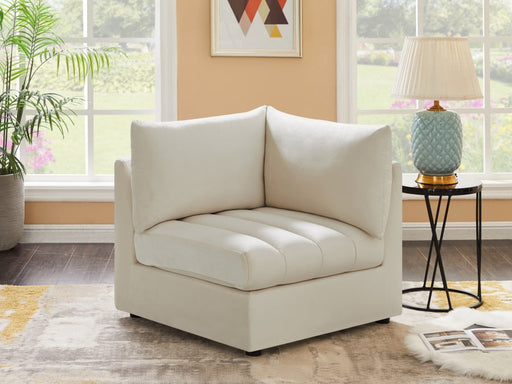 Jacob Cream Velvet Modular Corner Chair - 649Cream-Corner - Vega Furniture