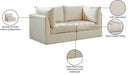 Jacob Cream Velvet Modular Loveseat - 649Cream-S66 - Vega Furniture