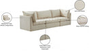 Jacob Cream Velvet Modular Sofa - 649Cream-S103 - Vega Furniture