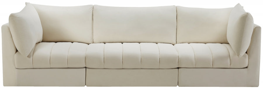 Jacob Cream Velvet Modular Sofa - 649Cream-S103 - Vega Furniture