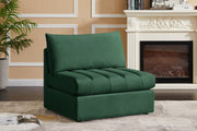 Jacob Green Velvet Modular Armless Chair - 649Green-Armless - Vega Furniture