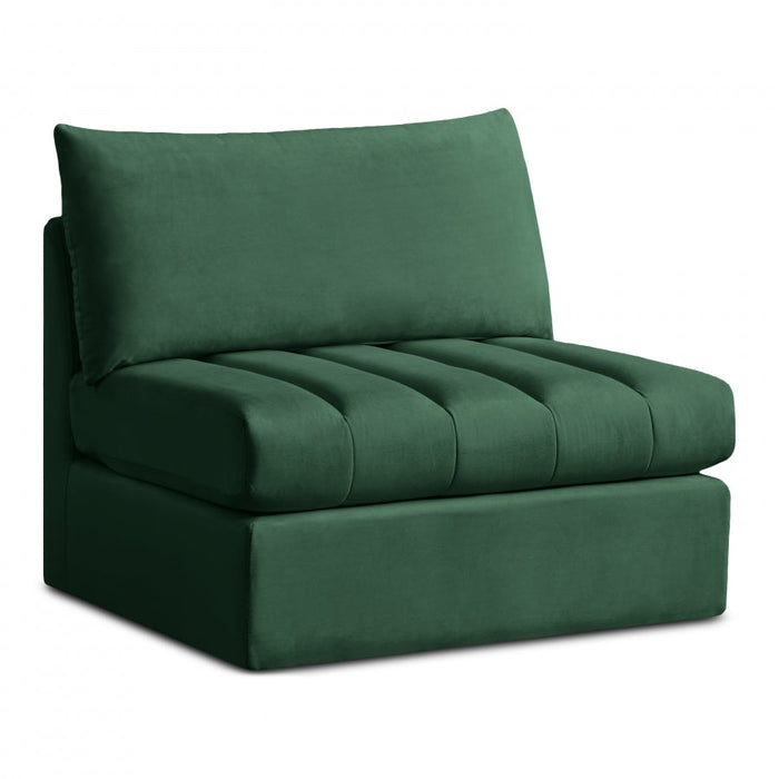 Jacob Green Velvet Modular Armless Chair - 649Green-Armless - Vega Furniture