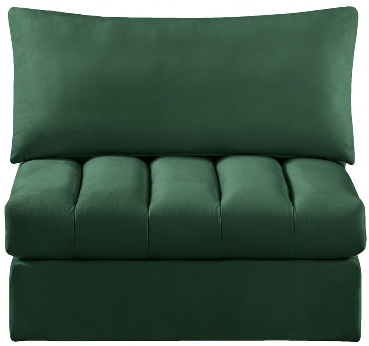 Jacob Green Velvet Modular Armless Chair - 649Green-Armless - Vega Furniture