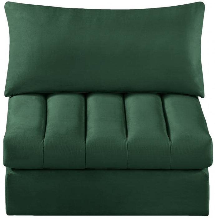 Jacob Green Velvet Modular Armless Chair - 649Green-Armless - Vega Furniture