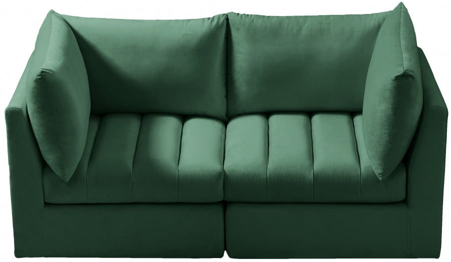 Jacob Green Velvet Modular Loveseat - 649Green-S66 - Vega Furniture