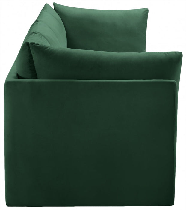 Jacob Green Velvet Modular Loveseat - 649Green-S66 - Vega Furniture