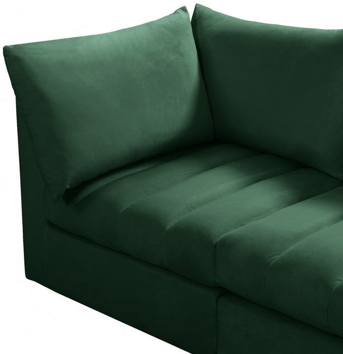 Jacob Green Velvet Modular Loveseat - 649Green-S66 - Vega Furniture