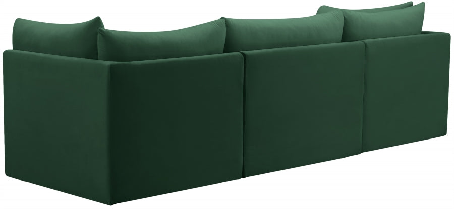 Jacob Green Velvet Modular Sofa - 649Green-S103 - Vega Furniture