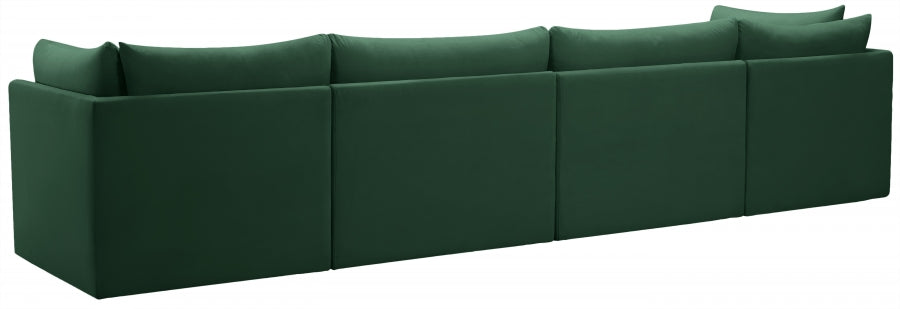 Jacob Green Velvet Modular Sofa - 649Green-S140 - Vega Furniture