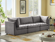 Jacob Grey Velvet Modular Sofa - 649Grey-S103 - Vega Furniture