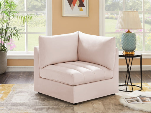 Jacob Pink Velvet Modular Corner Chair - 649Pink-Corner - Vega Furniture