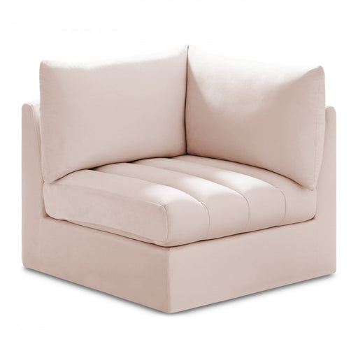 Jacob Pink Velvet Modular Corner Chair - 649Pink-Corner - Vega Furniture