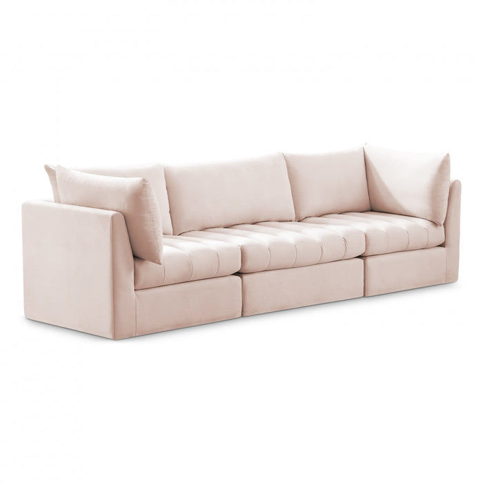 Jacob Pink Velvet Modular Sofa - 649Pink-S103 - Vega Furniture