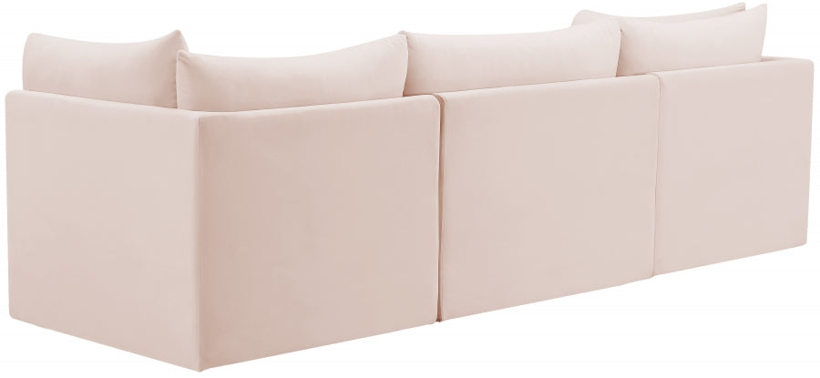 Jacob Pink Velvet Modular Sofa - 649Pink-S103 - Vega Furniture