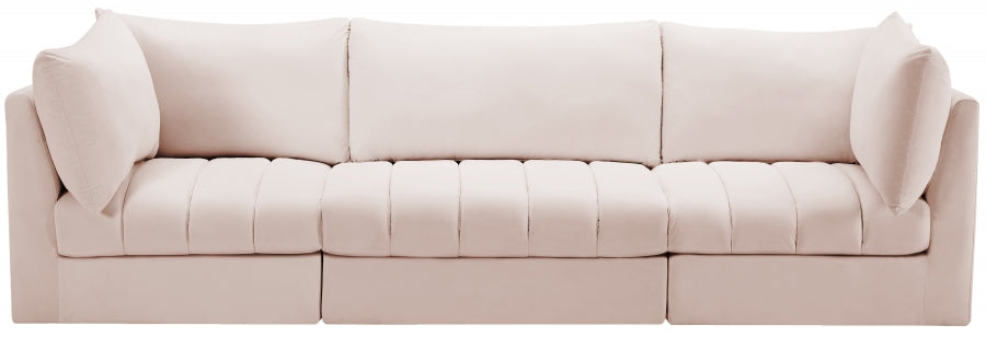 Jacob Pink Velvet Modular Sofa - 649Pink-S103 - Vega Furniture