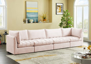 Jacob Pink Velvet Modular Sofa - 649Pink-S140 - Vega Furniture
