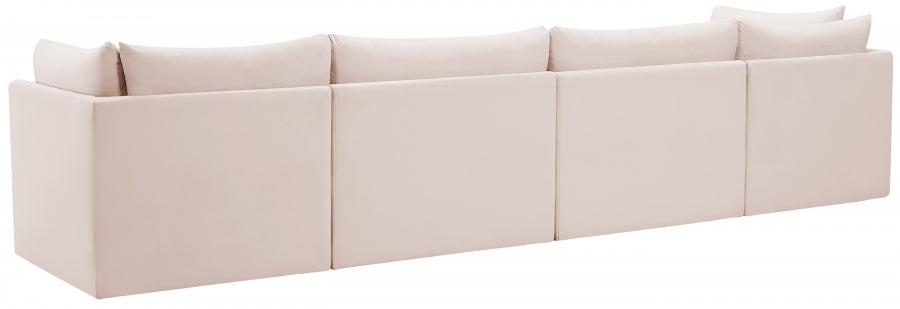 Jacob Pink Velvet Modular Sofa - 649Pink-S140 - Vega Furniture