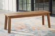 Janiyah Light Brown Outdoor Dining Bench - P407-600 - Vega Furniture