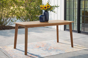 Janiyah Light Brown Outdoor Dining Table - P407-625 - Vega Furniture