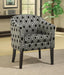 Jansen Gray/Black Hexagon Patterned Accent Chair - 900435 - Vega Furniture