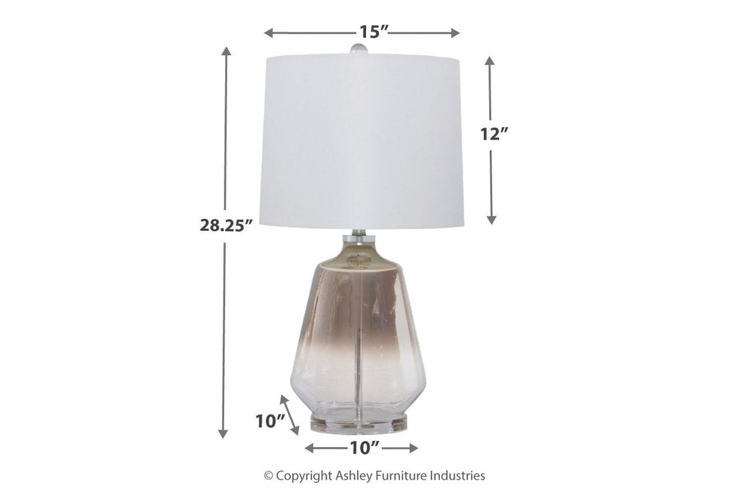 Jaslyn Silver Finish Table Lamp - L430414 - Vega Furniture