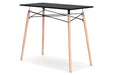 Jaspeni Black/Natural Home Office Desk - H020-10 - Vega Furniture