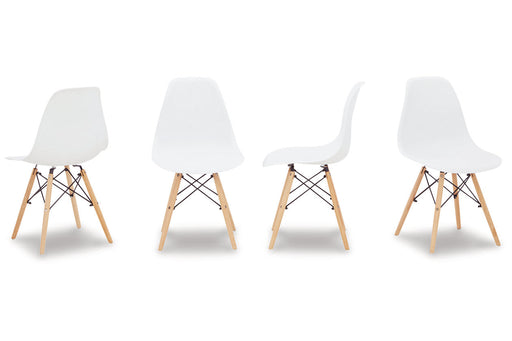 Jaspeni White/Natural Dining Chair, Set of 4 - D200-02 - Vega Furniture