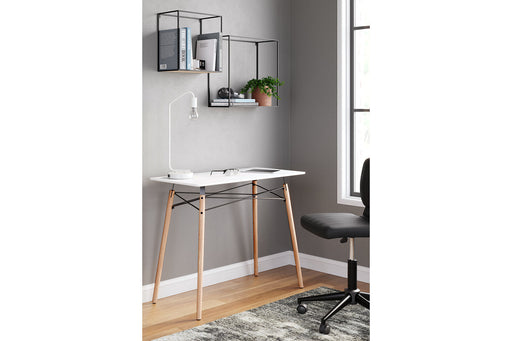 Jaspeni White/Natural Home Office Desk - H020-110 - Vega Furniture
