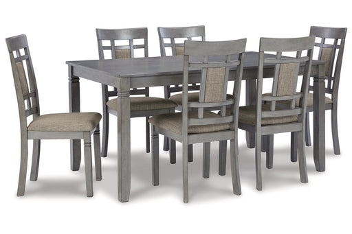 Jayemyer Charcoal Gray Dining Table and Chairs, Set of 7 - D368-425 - Vega Furniture